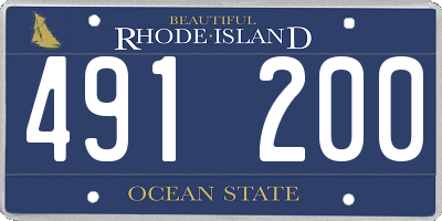 RI license plate 491200