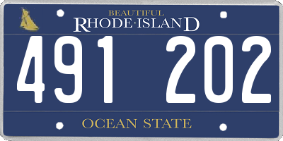 RI license plate 491202