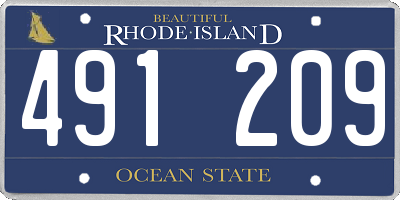 RI license plate 491209
