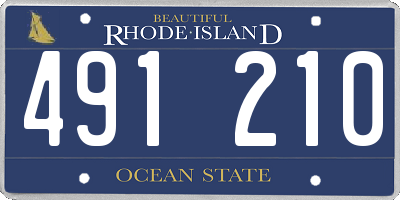 RI license plate 491210