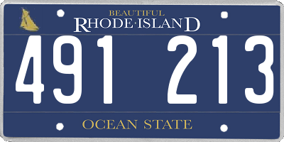 RI license plate 491213