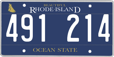 RI license plate 491214