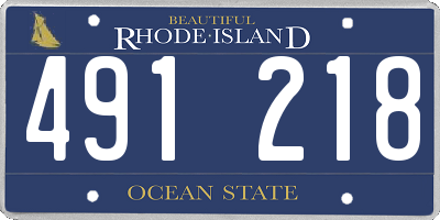 RI license plate 491218