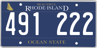 RI license plate 491222