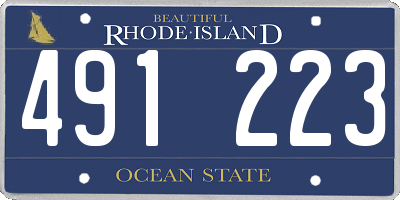 RI license plate 491223