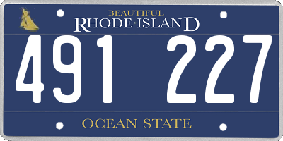 RI license plate 491227