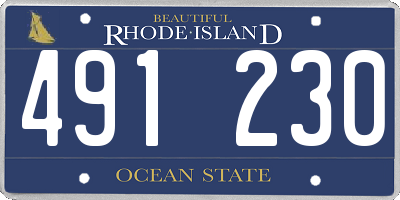 RI license plate 491230