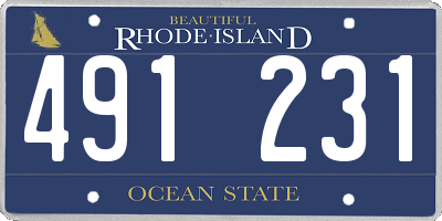 RI license plate 491231