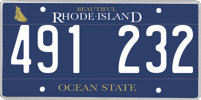 RI license plate 491232