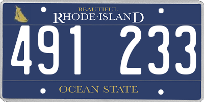 RI license plate 491233