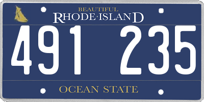 RI license plate 491235