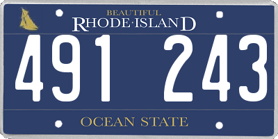 RI license plate 491243