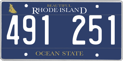 RI license plate 491251