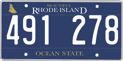 RI license plate 491278