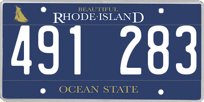RI license plate 491283
