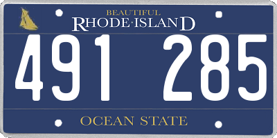 RI license plate 491285