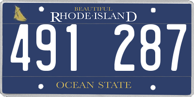 RI license plate 491287