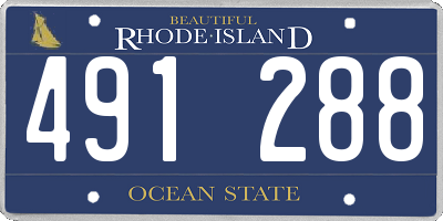 RI license plate 491288