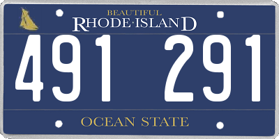 RI license plate 491291