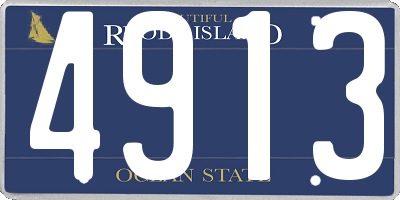RI license plate 4913