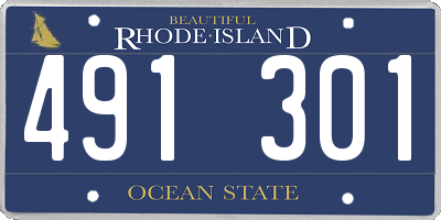 RI license plate 491301