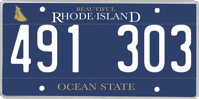 RI license plate 491303