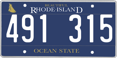 RI license plate 491315