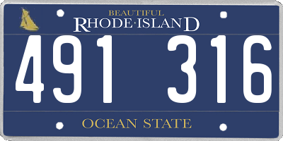 RI license plate 491316