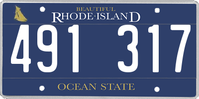 RI license plate 491317