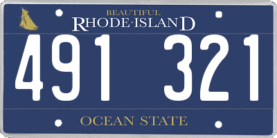 RI license plate 491321