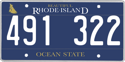 RI license plate 491322