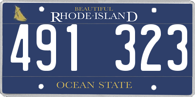 RI license plate 491323