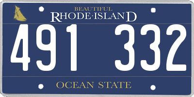 RI license plate 491332