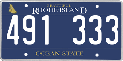 RI license plate 491333