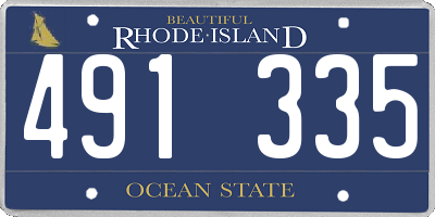 RI license plate 491335