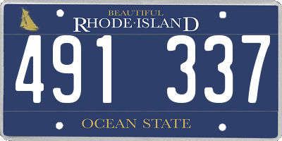 RI license plate 491337