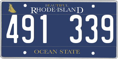 RI license plate 491339