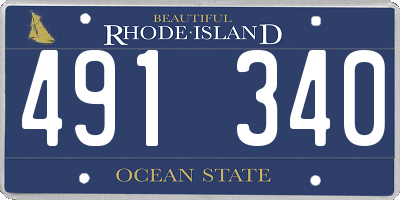 RI license plate 491340