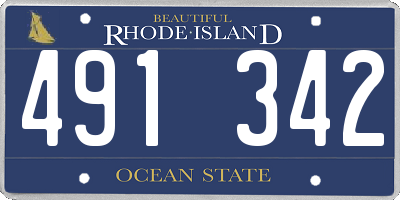 RI license plate 491342