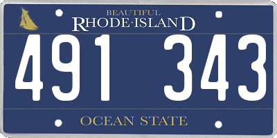 RI license plate 491343