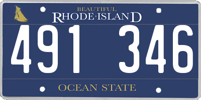 RI license plate 491346