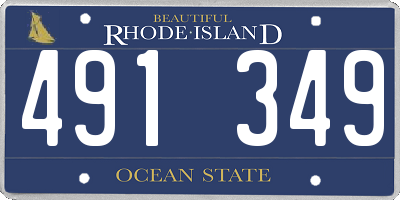 RI license plate 491349