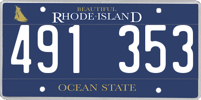 RI license plate 491353