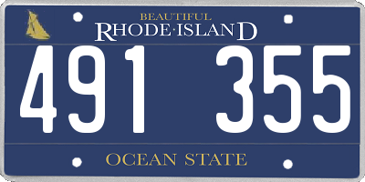 RI license plate 491355