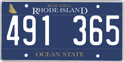 RI license plate 491365