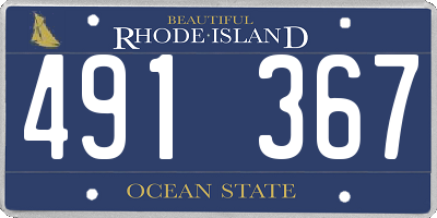 RI license plate 491367