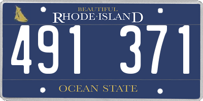 RI license plate 491371