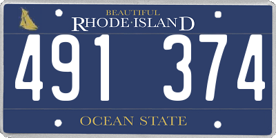 RI license plate 491374