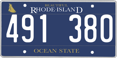 RI license plate 491380