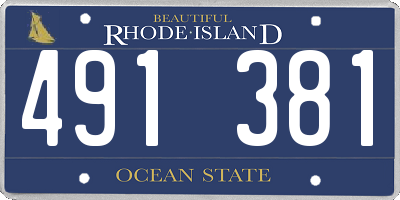 RI license plate 491381
